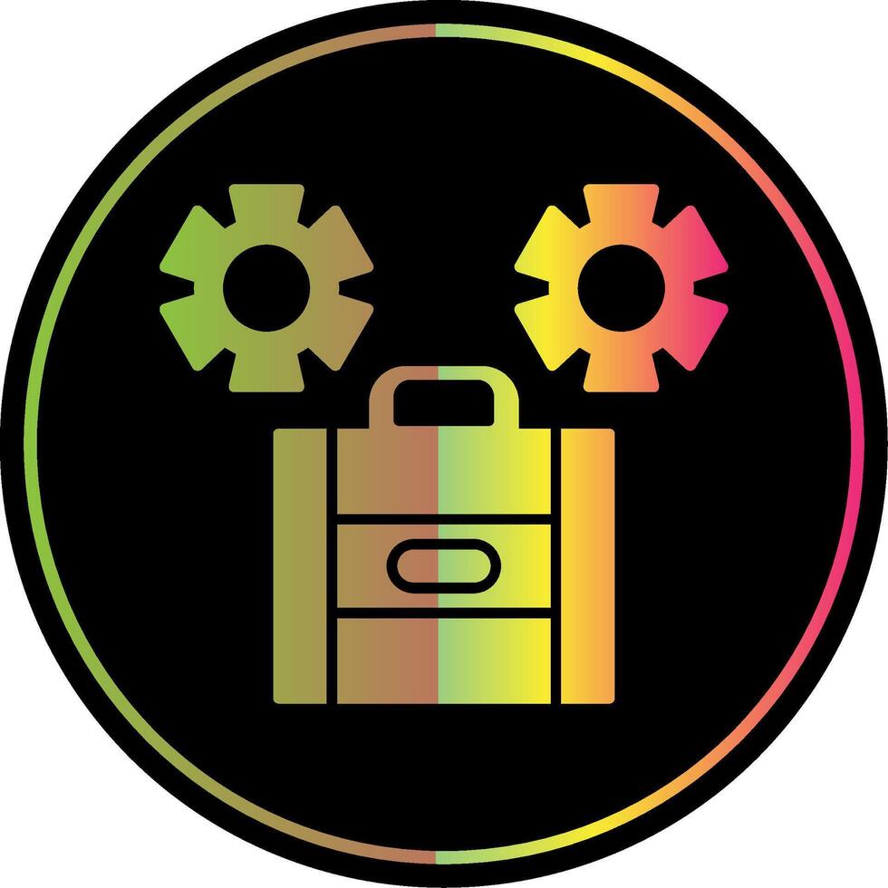 Management Glyph Due Color Icon vector