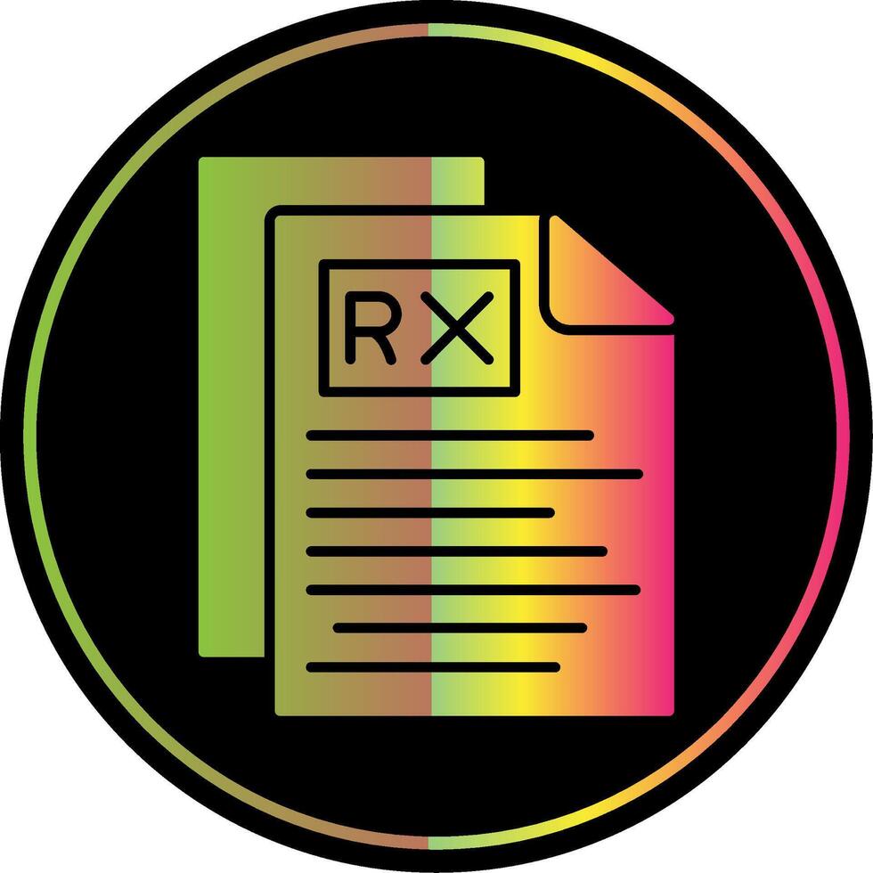 Rx Glyph Due Color Icon vector