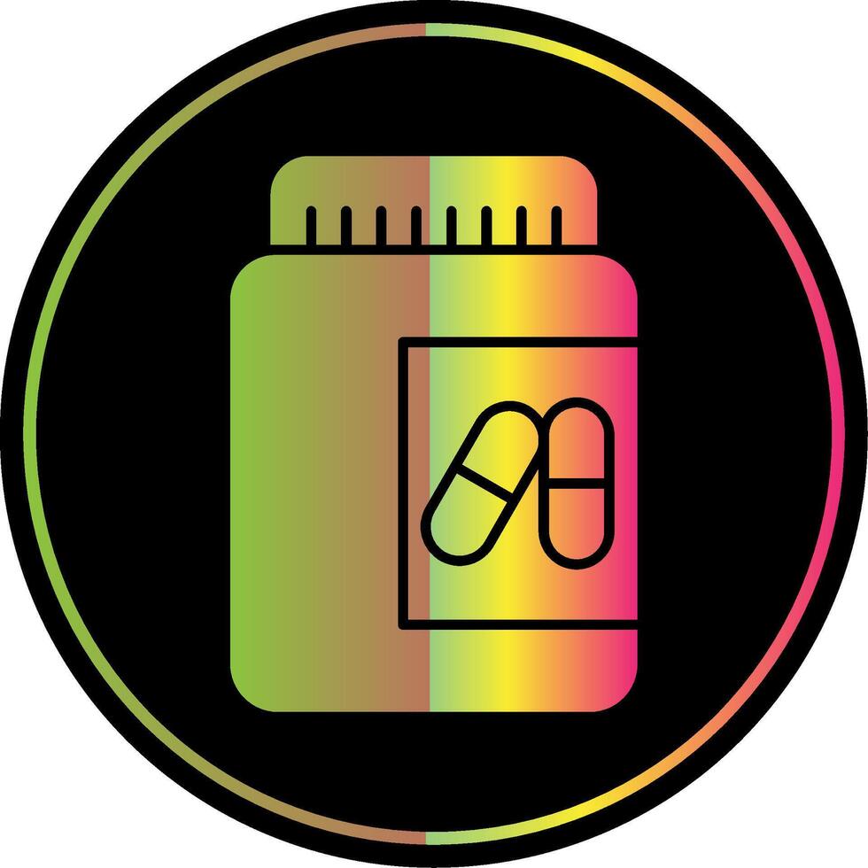 Pill Glyph Due Color Icon vector