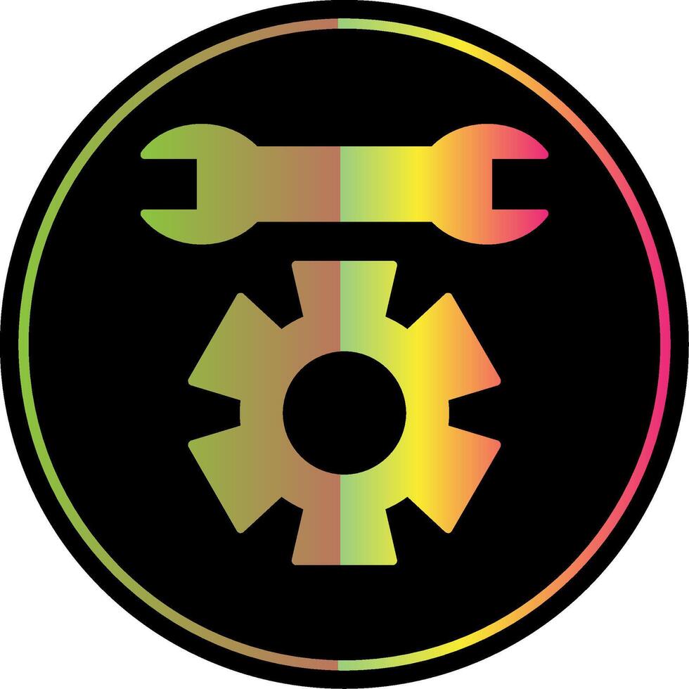 Technical Support Glyph Due Color Icon vector