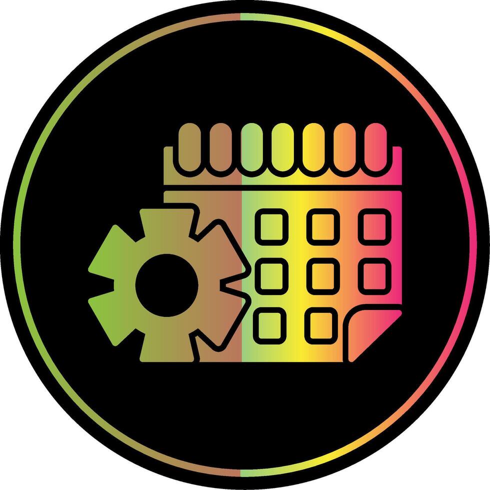 Calendar Glyph Due Color Icon vector