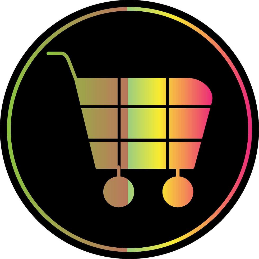 Shopping Cart Glyph Due Color Icon vector