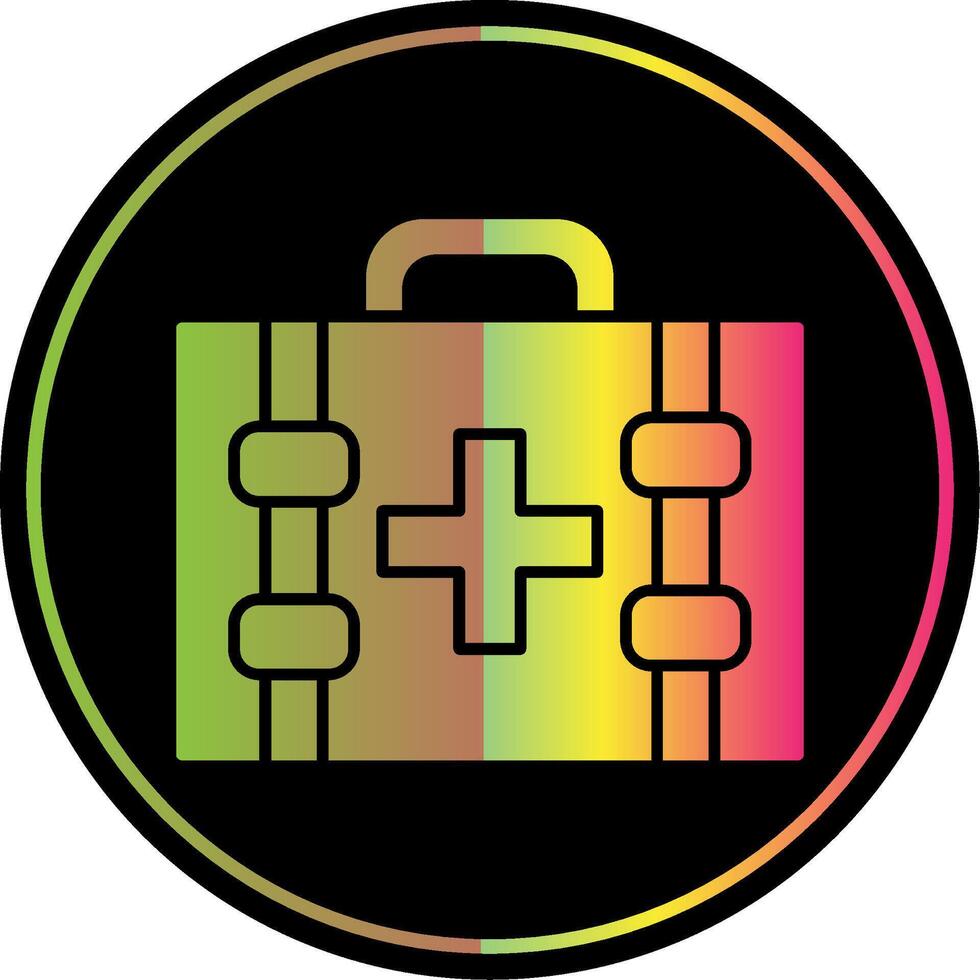 First Aid Kit Glyph Due Color Icon vector