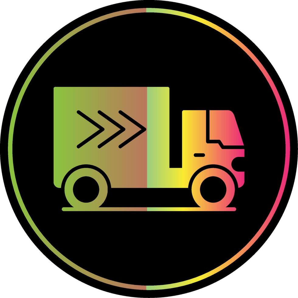 Delivery Truck Glyph Due Color Icon vector