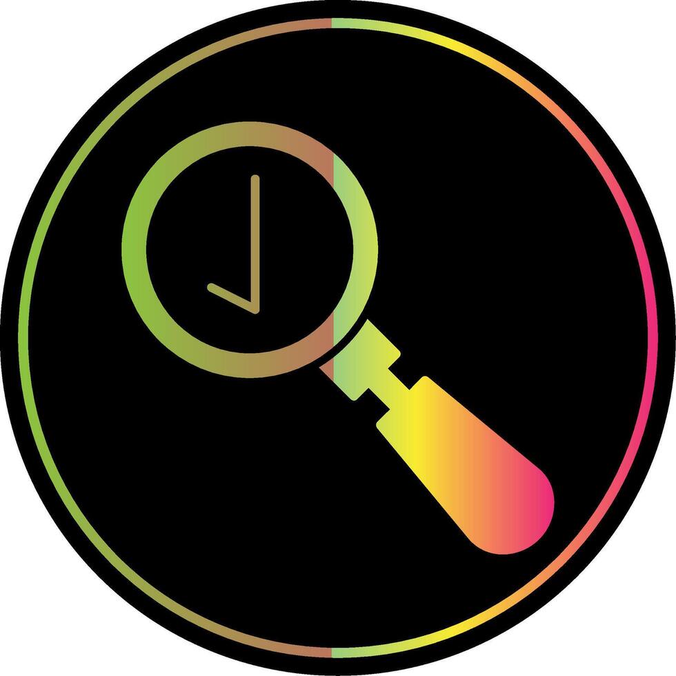 Magnifying Glass Glyph Due Color Icon vector