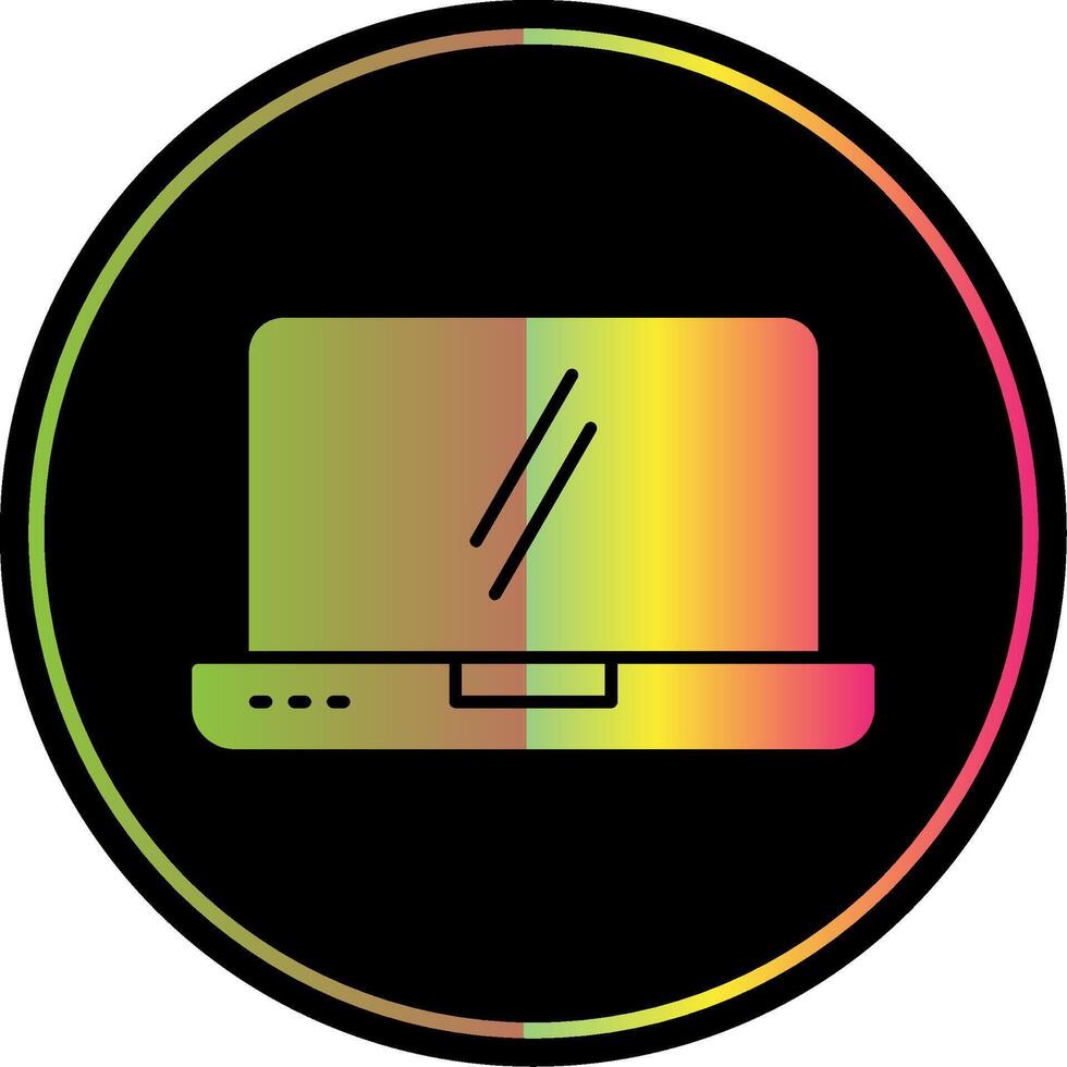 Laptop Glyph Due Color Icon vector