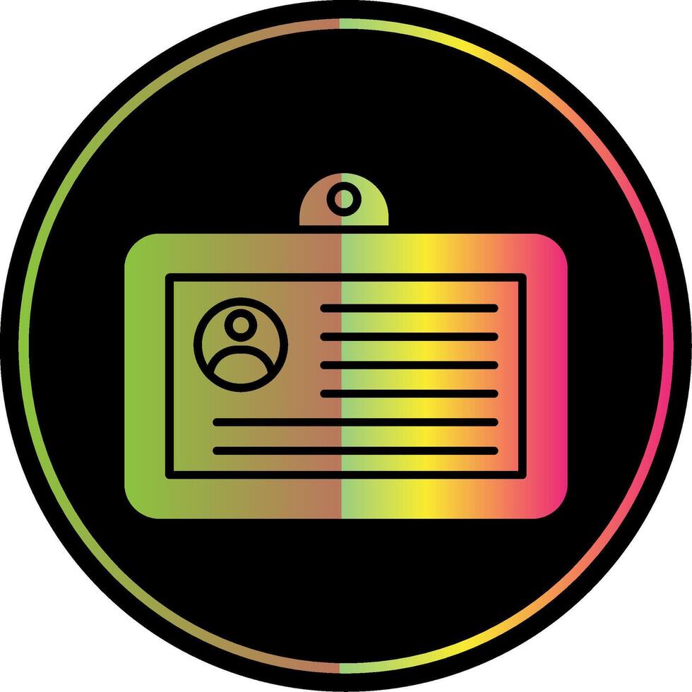 Id Card Glyph Due Color Icon vector