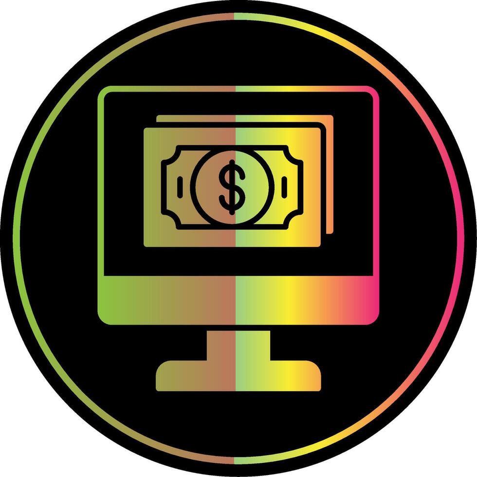 Dollor Glyph Due Color Icon vector