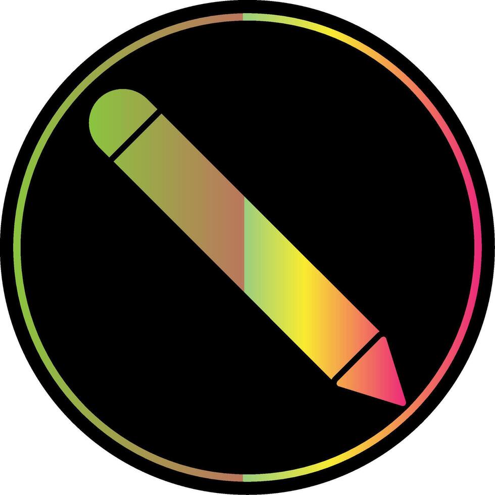 Pencil Glyph Due Color Icon vector