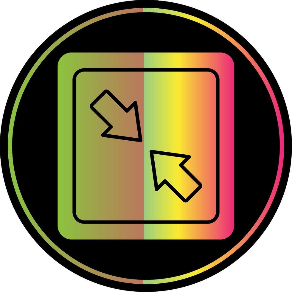 Shrink Glyph Due Color Icon vector