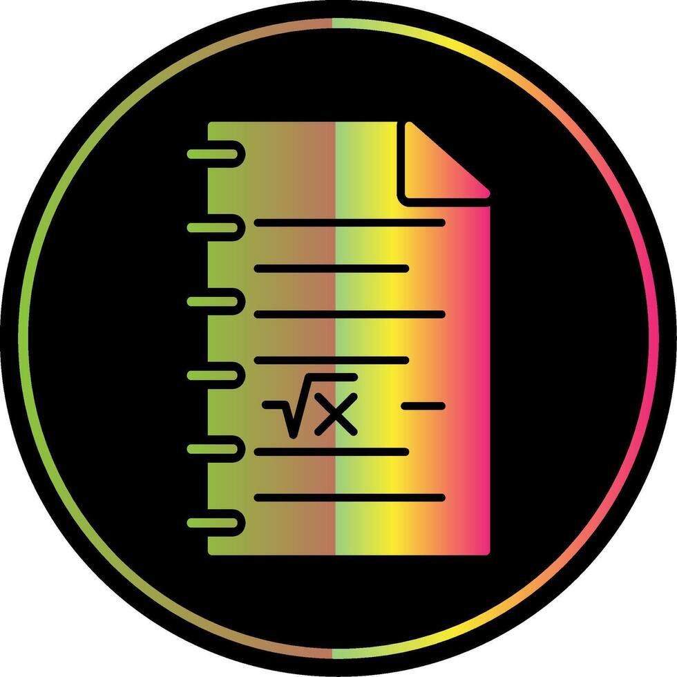 Math Glyph Due Color Icon vector