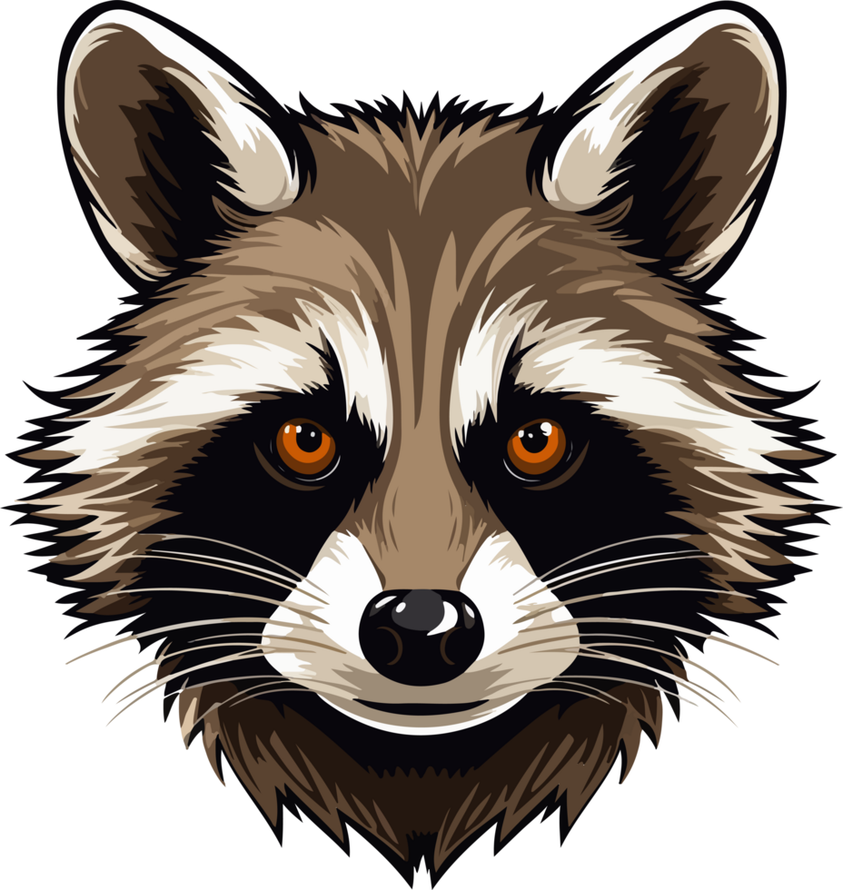 AI generated raccoon illustration isolated on transparent background. png