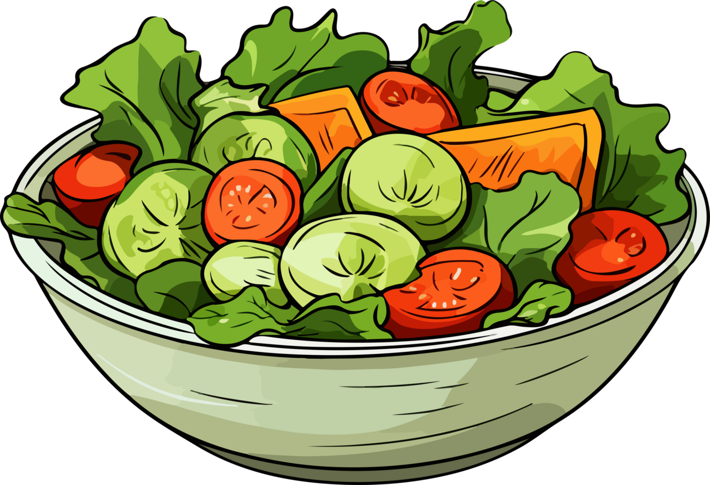 ai généré salade illustration isolé sur transparent Contexte png