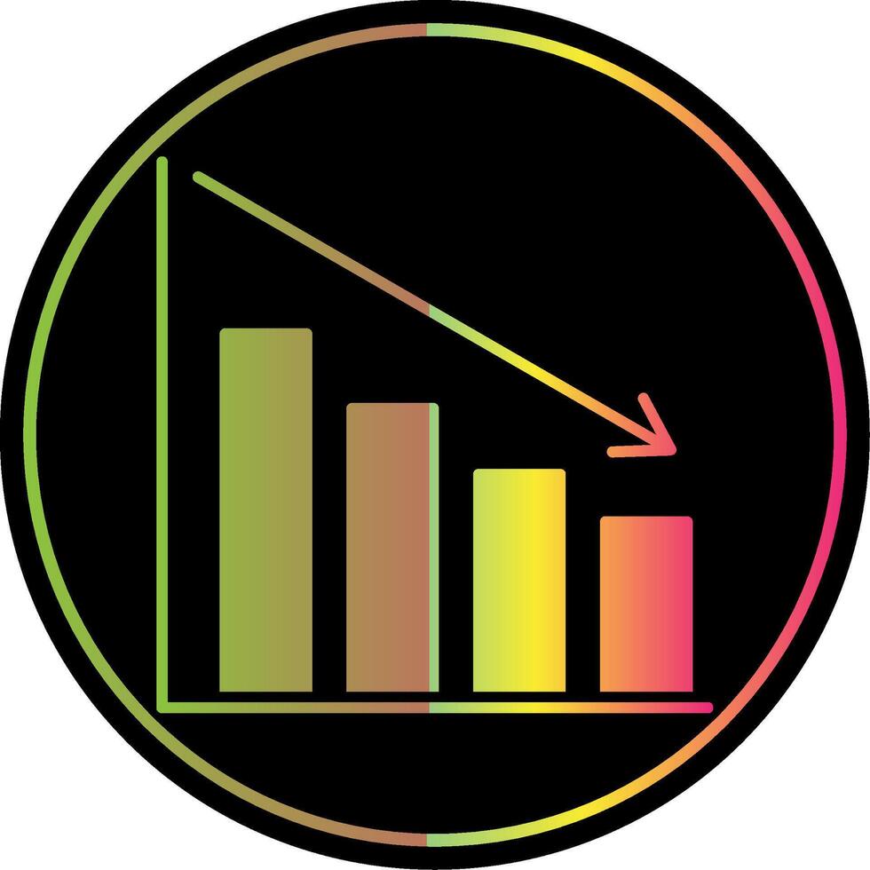 Loss Glyph Due Color Icon vector