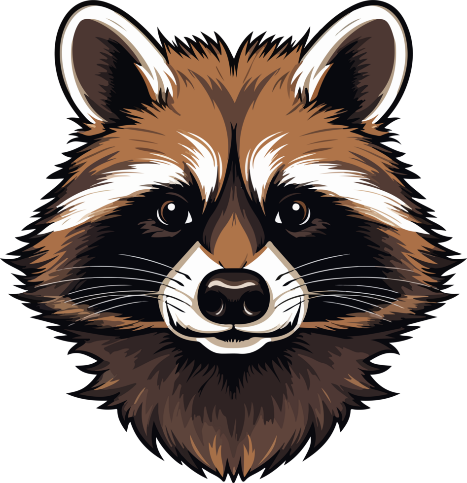 AI generated raccoon illustration isolated on transparent background. png