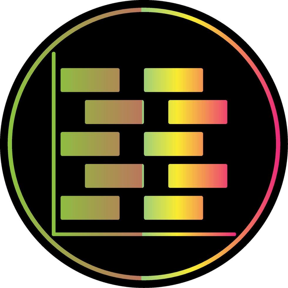 Gantt Chart Glyph Due Color Icon vector