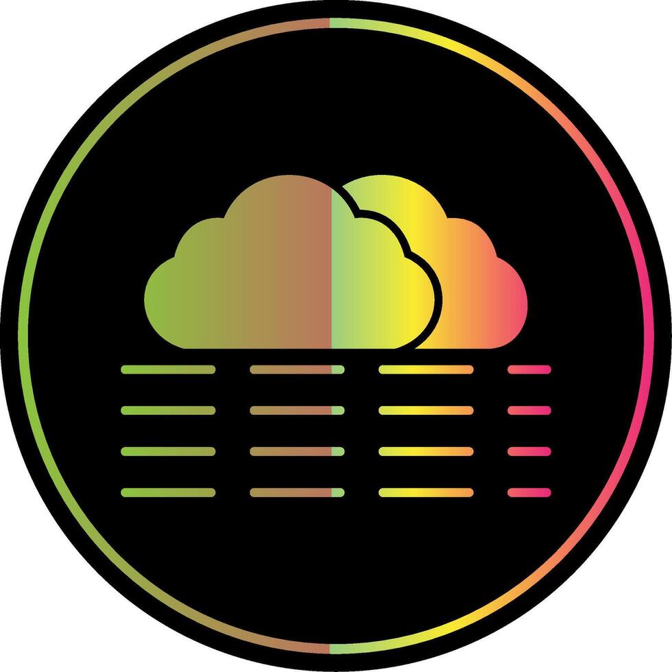 fog Glyph Due Color Icon vector