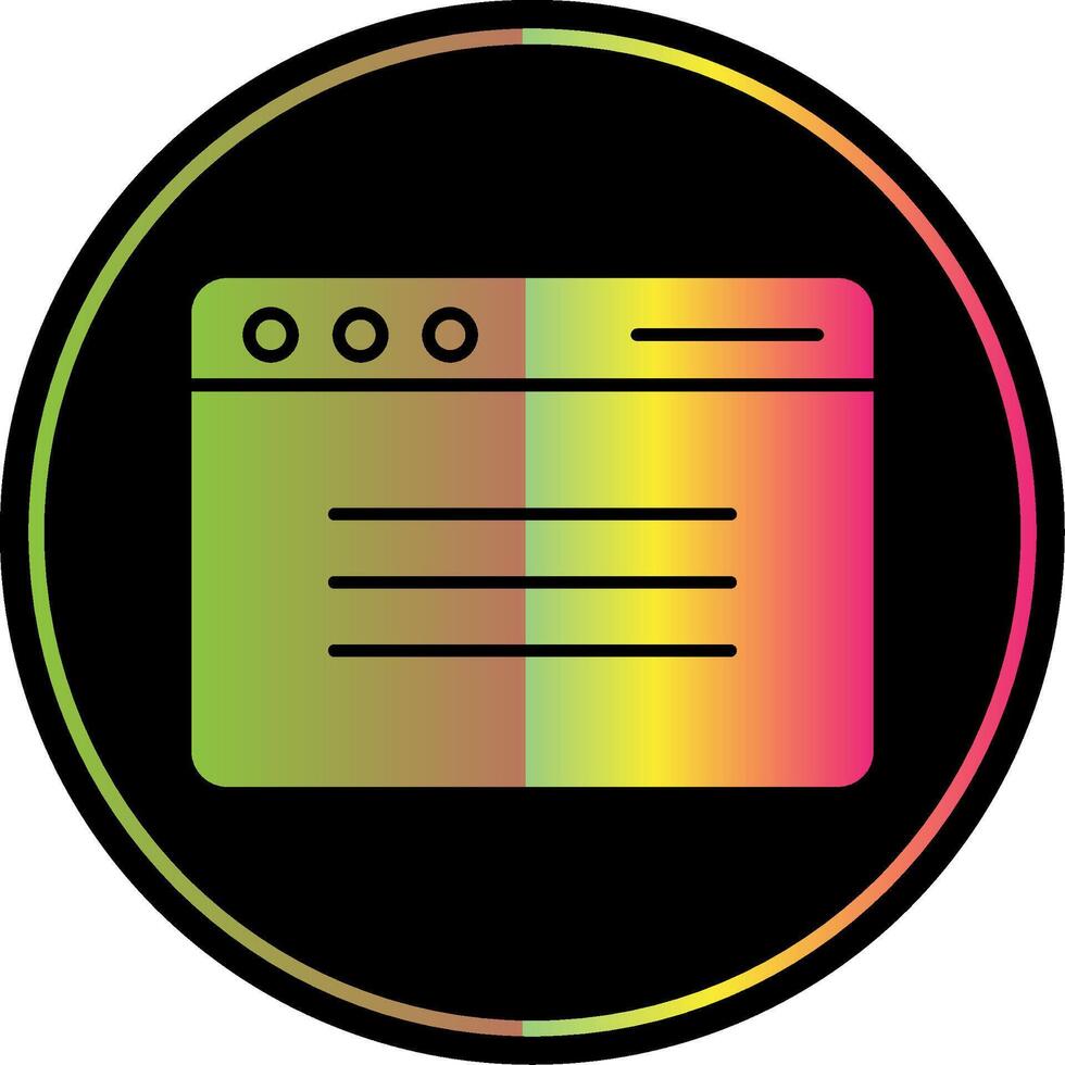 Browser Glyph Due Color Icon vector