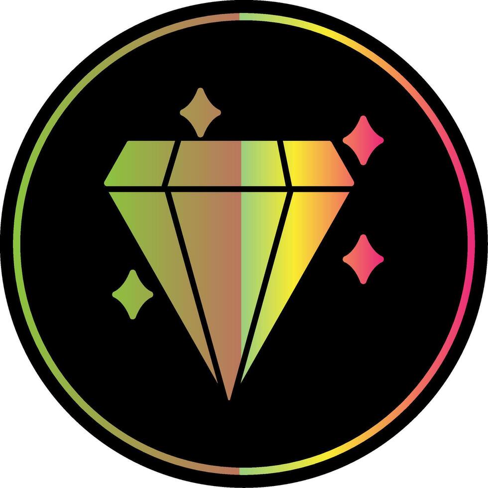 Diamond Glyph Due Color Icon vector
