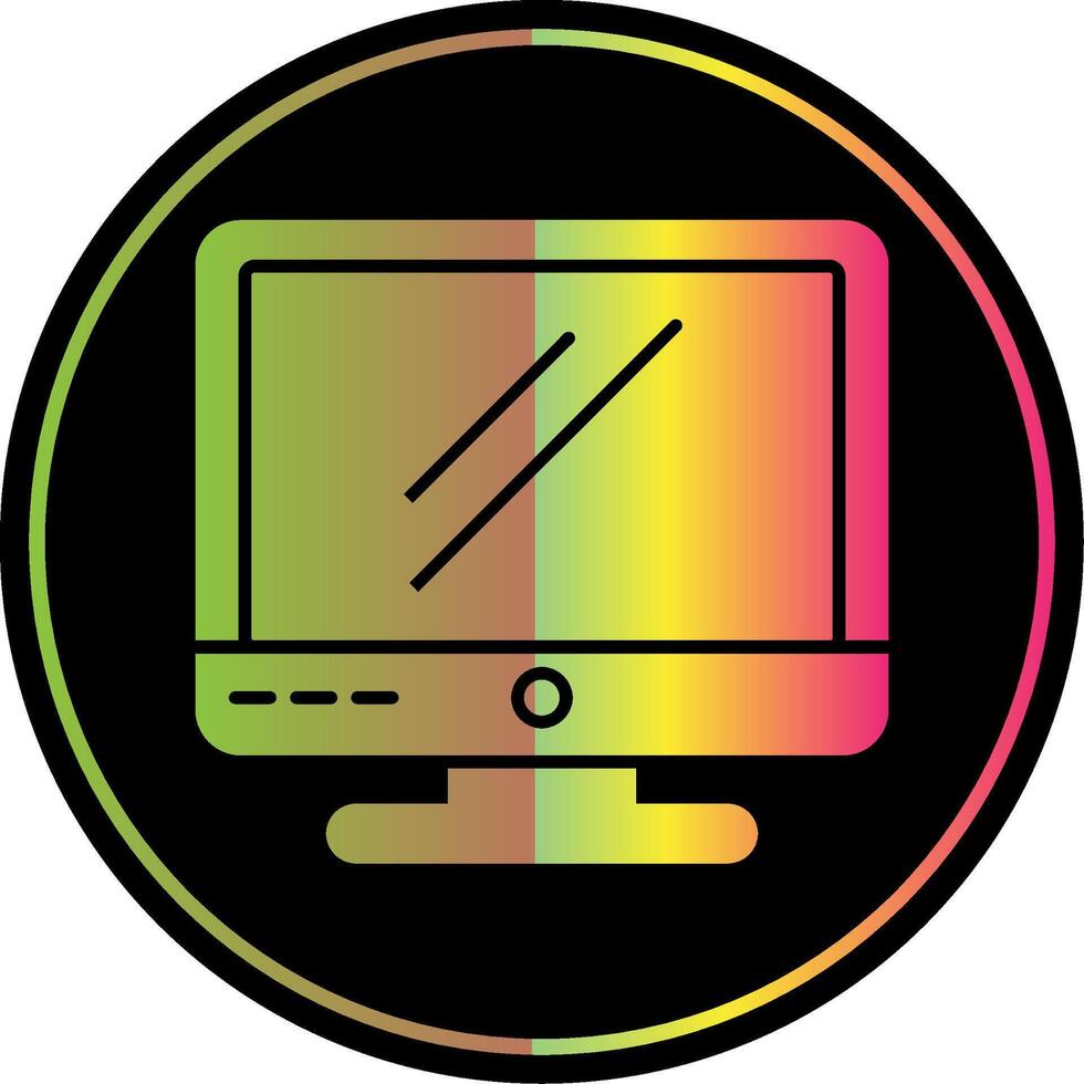 Monitor Glyph Due Color Icon vector