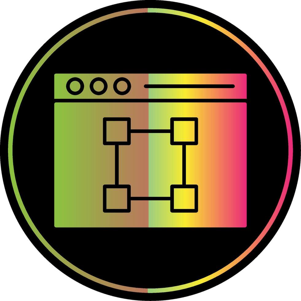 Text Editor Glyph Due Color Icon vector
