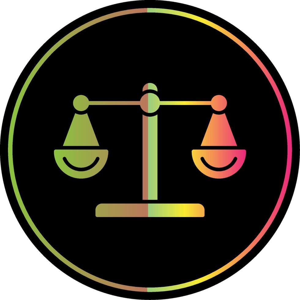 Scale Glyph Due Color Icon vector