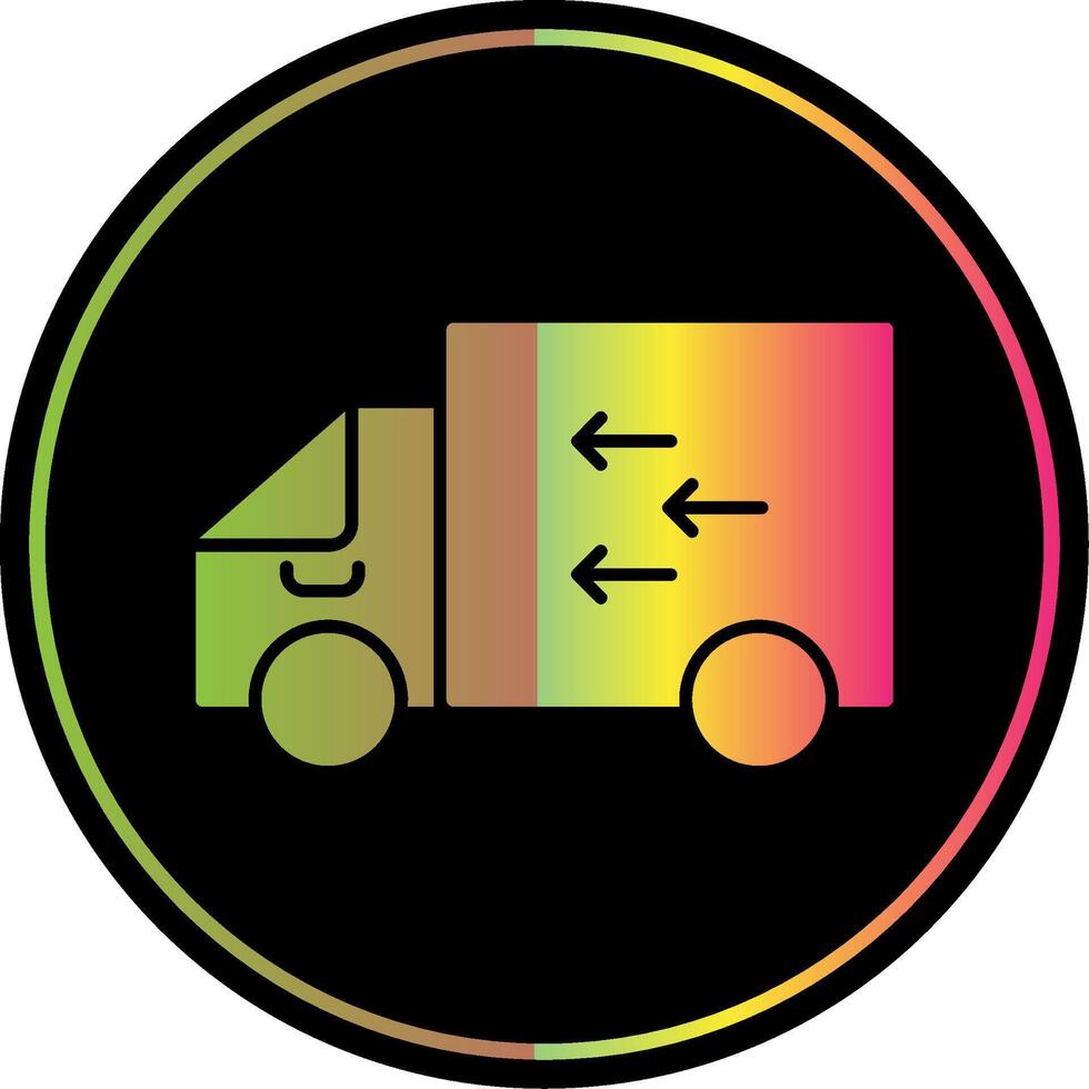 Delivery Glyph Due Color Icon vector