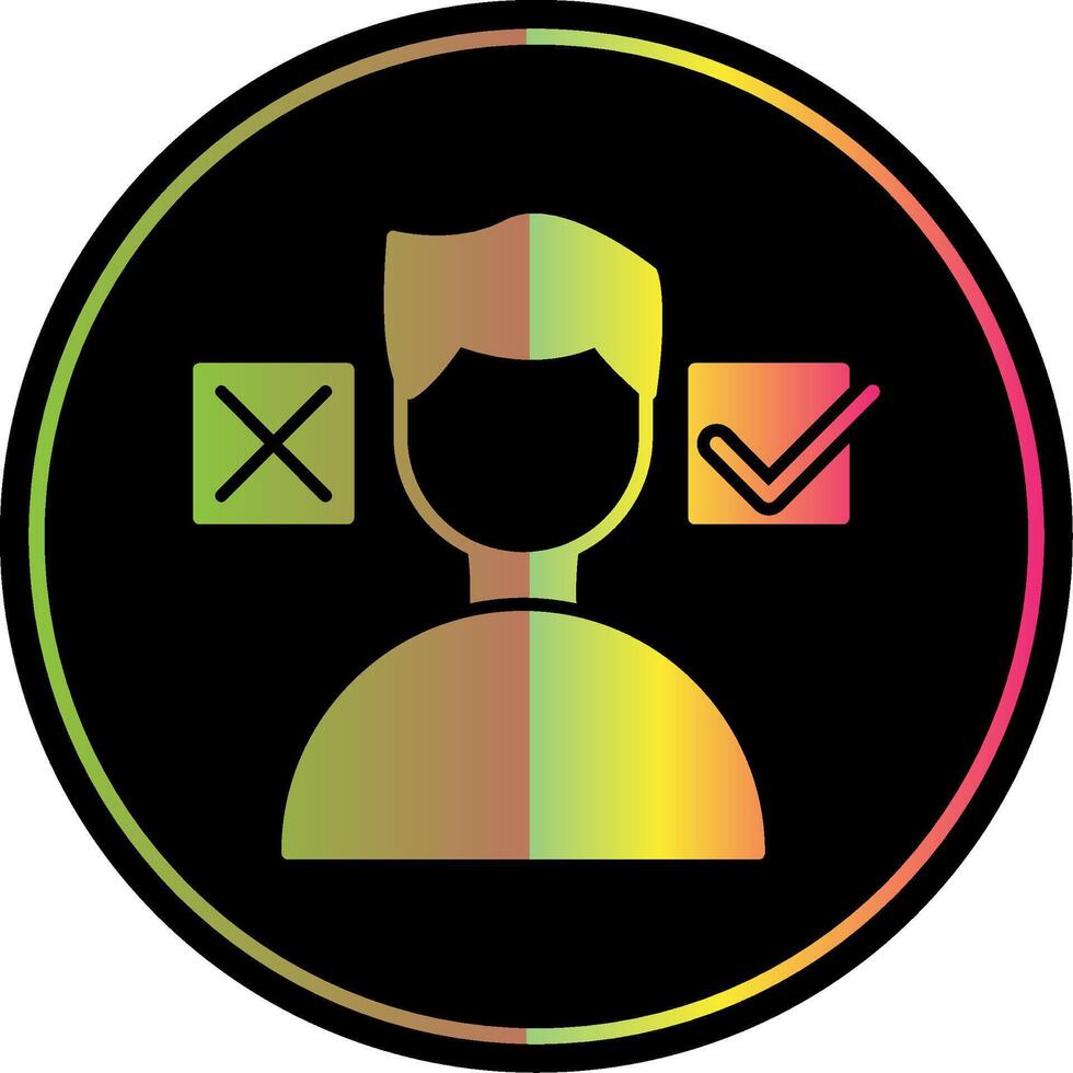 Decision Making Glyph Due Color Icon vector