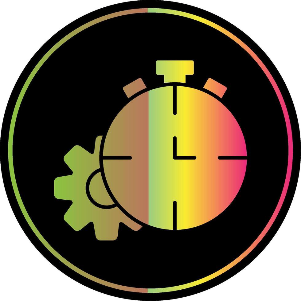 Timeout Glyph Due Color Icon vector