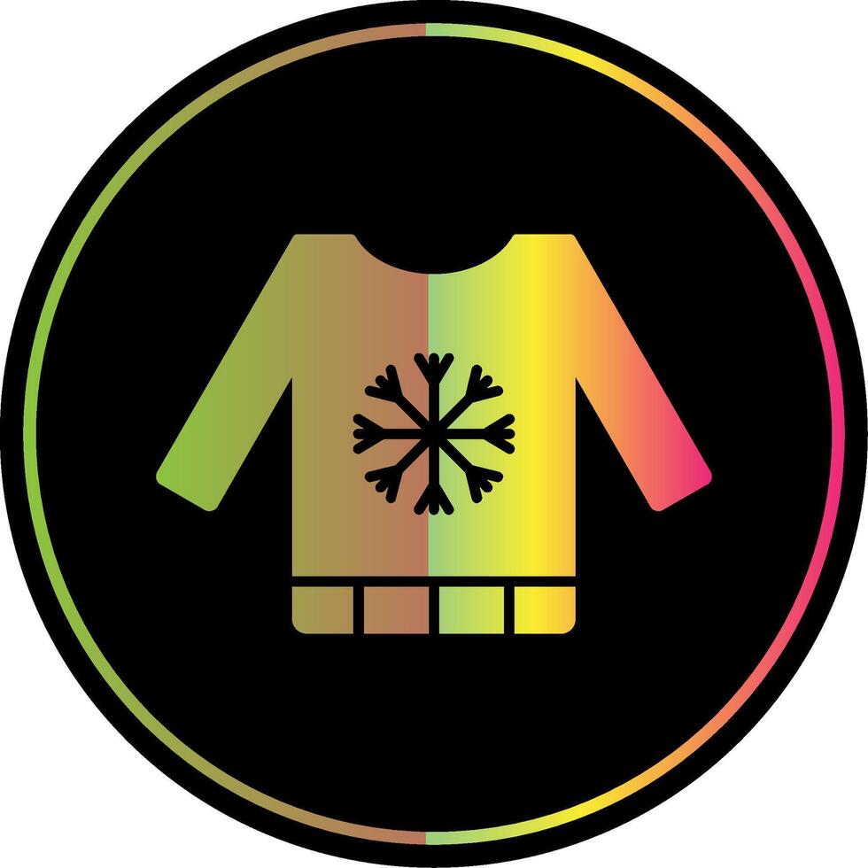 Sweater Glyph Due Color Icon vector