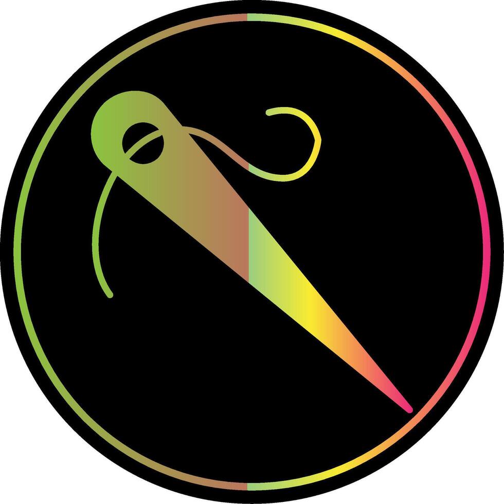Needle Glyph Due Color Icon vector