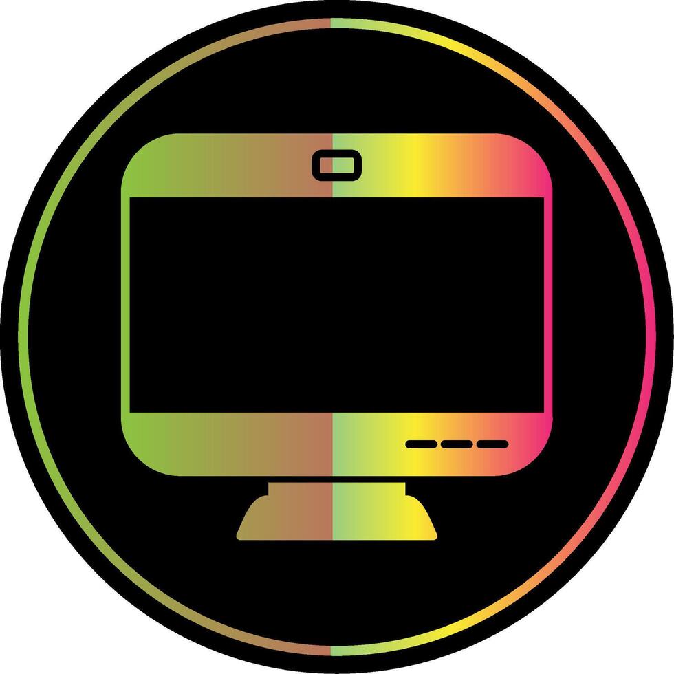 Monitor Glyph Due Color Icon vector
