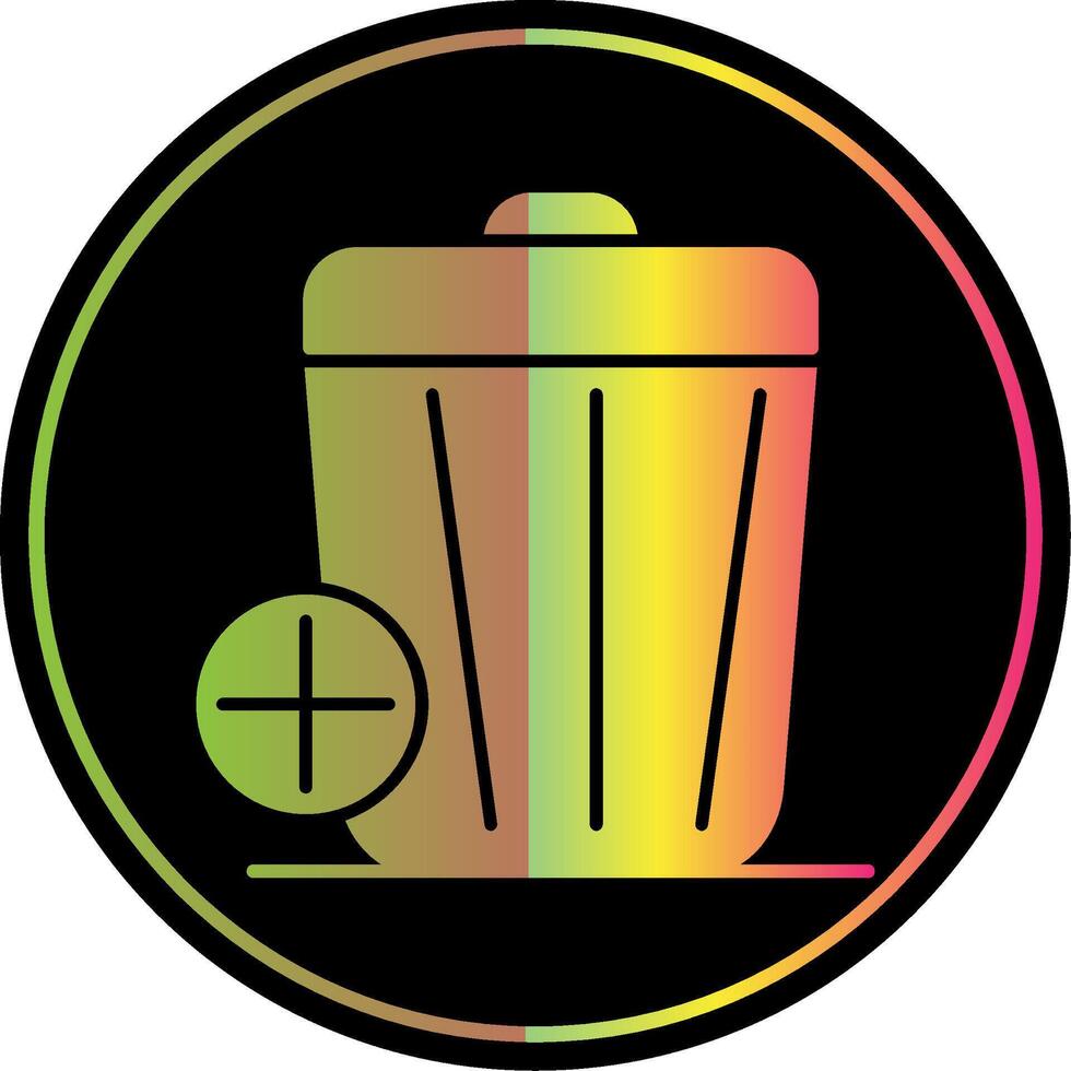Trash Glyph Due Color Icon vector