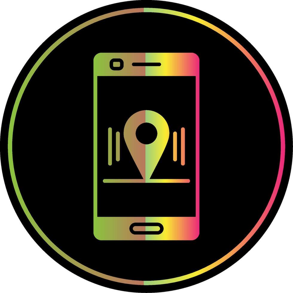 Location Glyph Due Color Icon vector