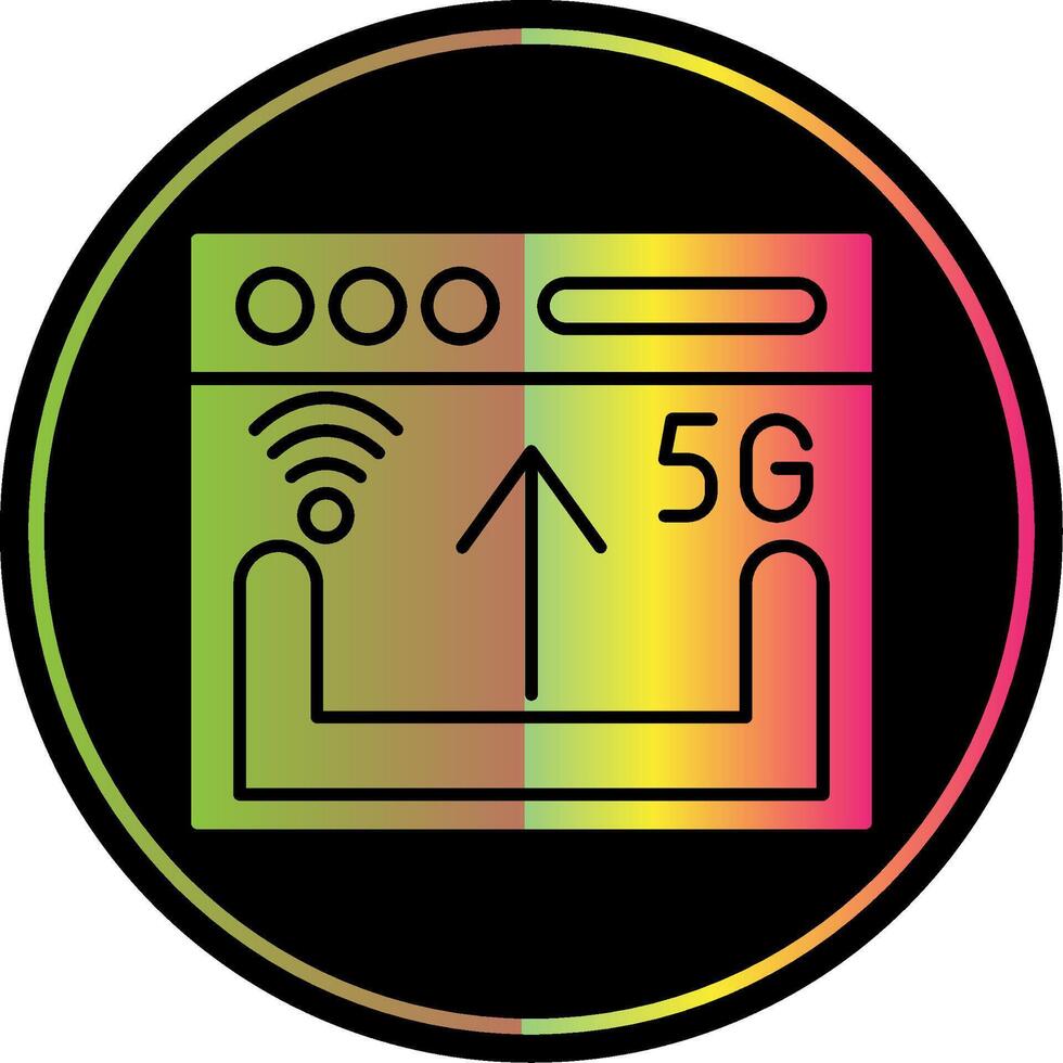 Upload Glyph Due Color Icon vector