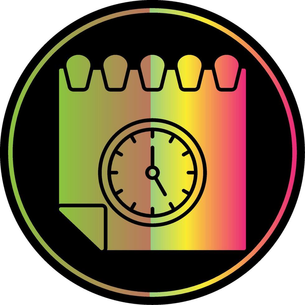 Calendar Glyph Due Color Icon vector