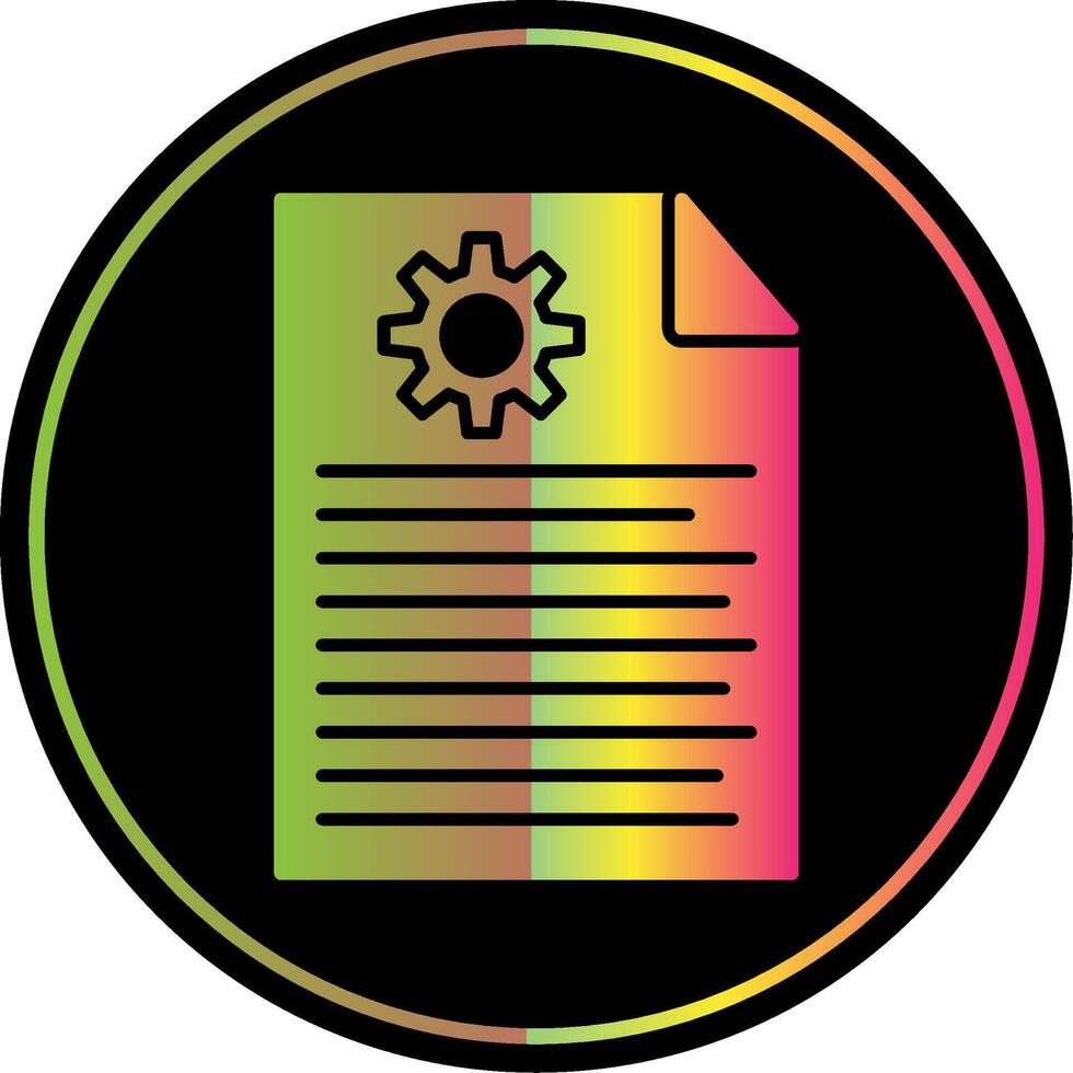 Report Glyph Due Color Icon vector