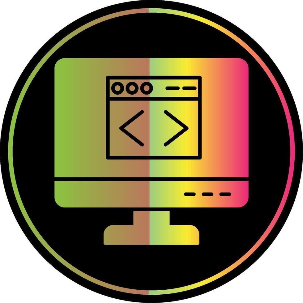 Web Glyph Due Color Icon vector