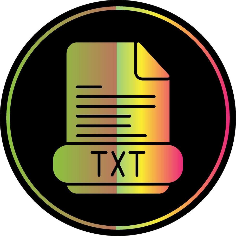 Txt Glyph Due Color Icon vector