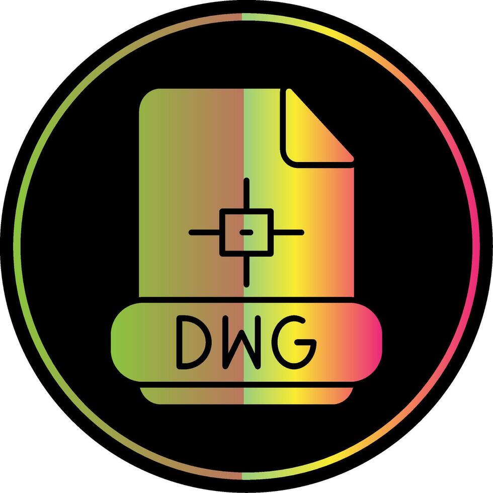 dwg glifo debido color icono vector