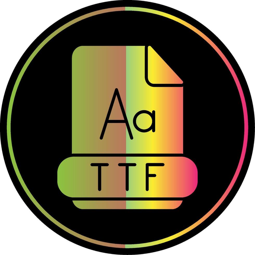 Ttf Glyph Due Color Icon vector