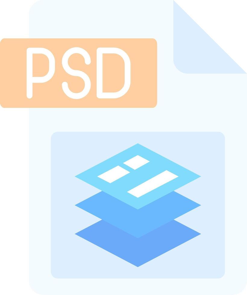 psd archivo formato plano ligero icono vector