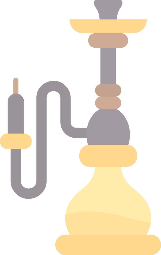 hookah Flat Light Icon vector