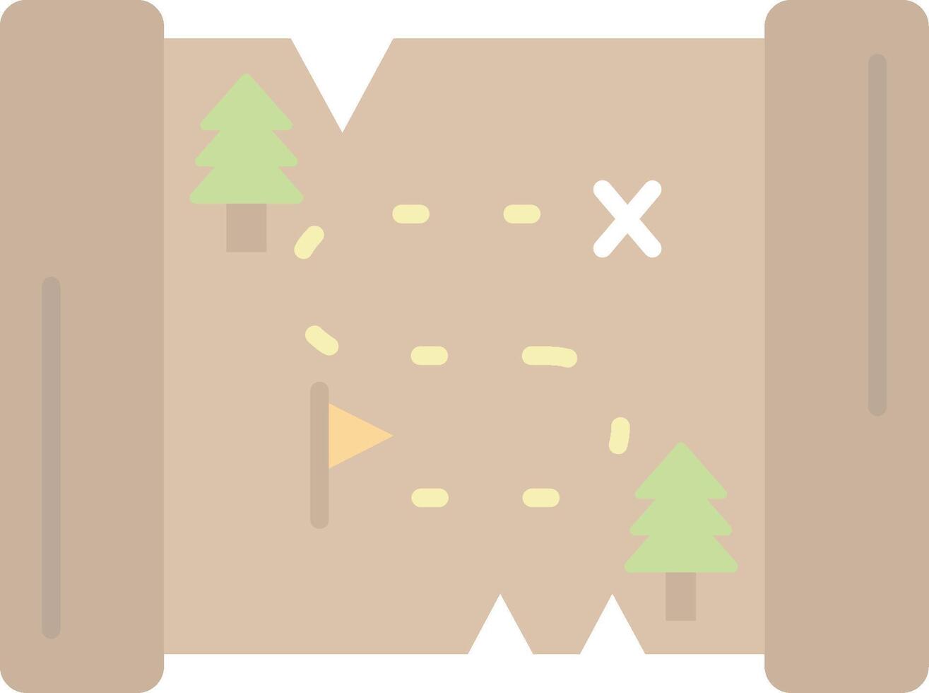 Map Flat Light Icon vector