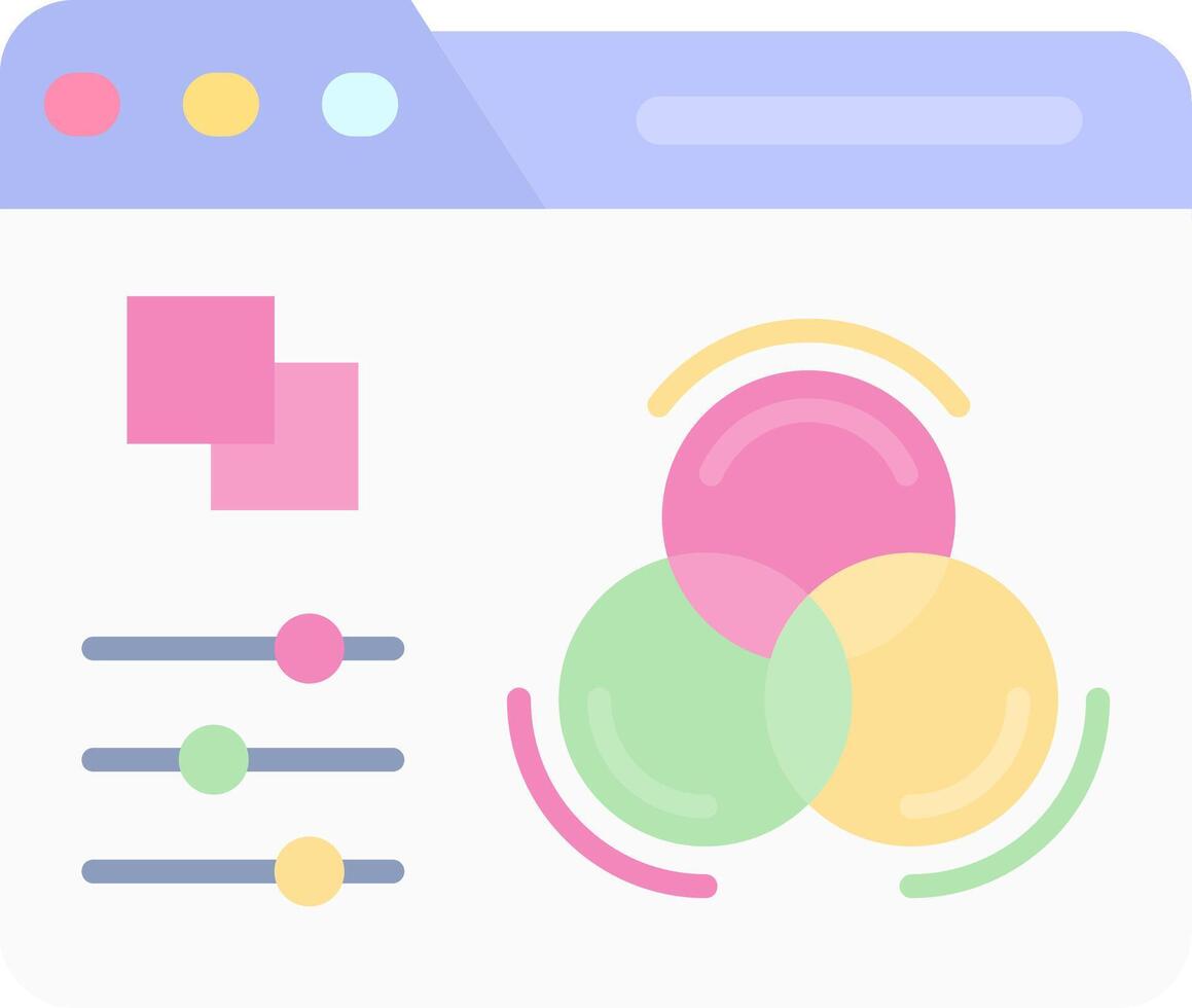 Color adjustment Flat Light Icon vector