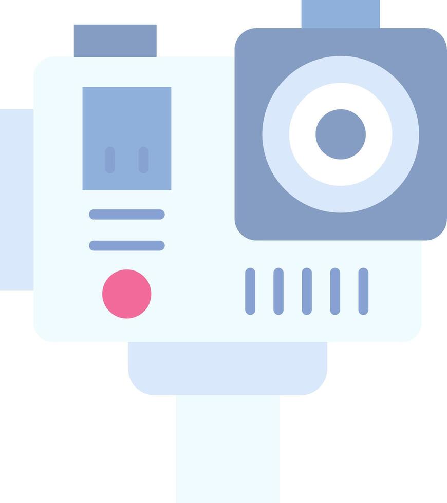 Action camera Flat Light Icon vector