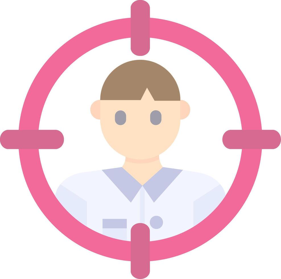 Target audience Flat Light Icon vector