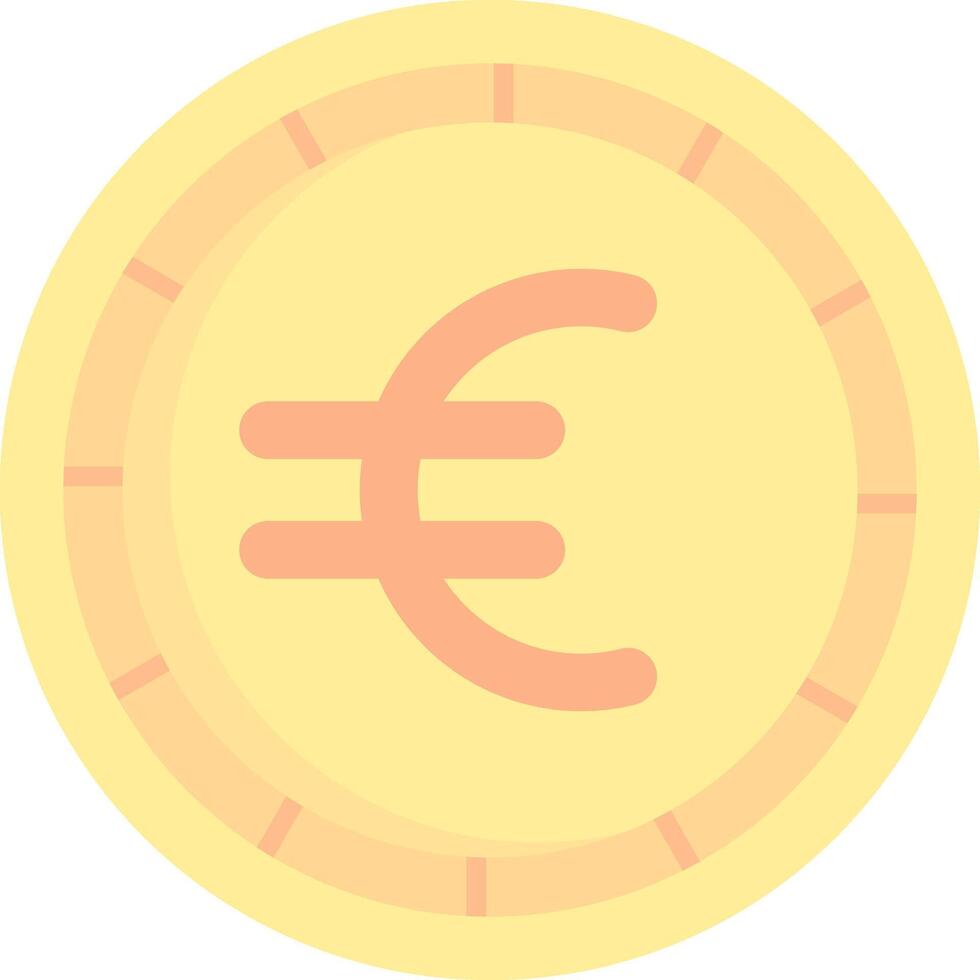 Euro Flat Light Icon vector