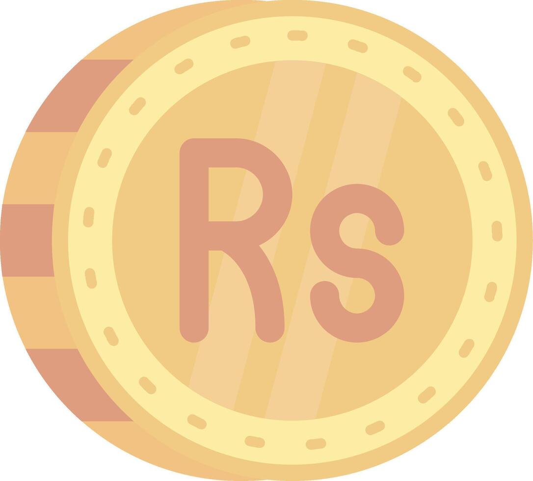 Rupee Flat Light Icon vector