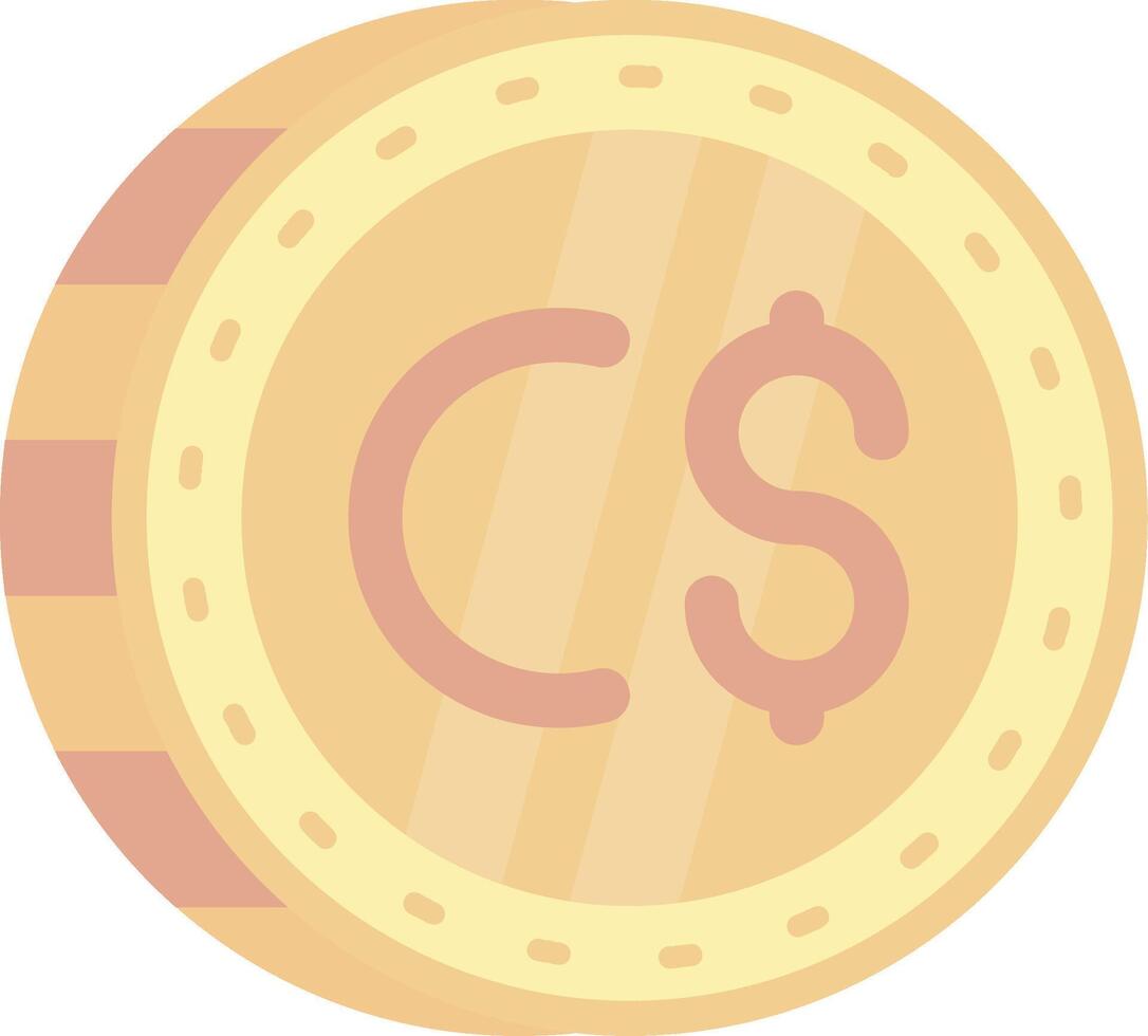 Canadian dollar Flat Light Icon vector